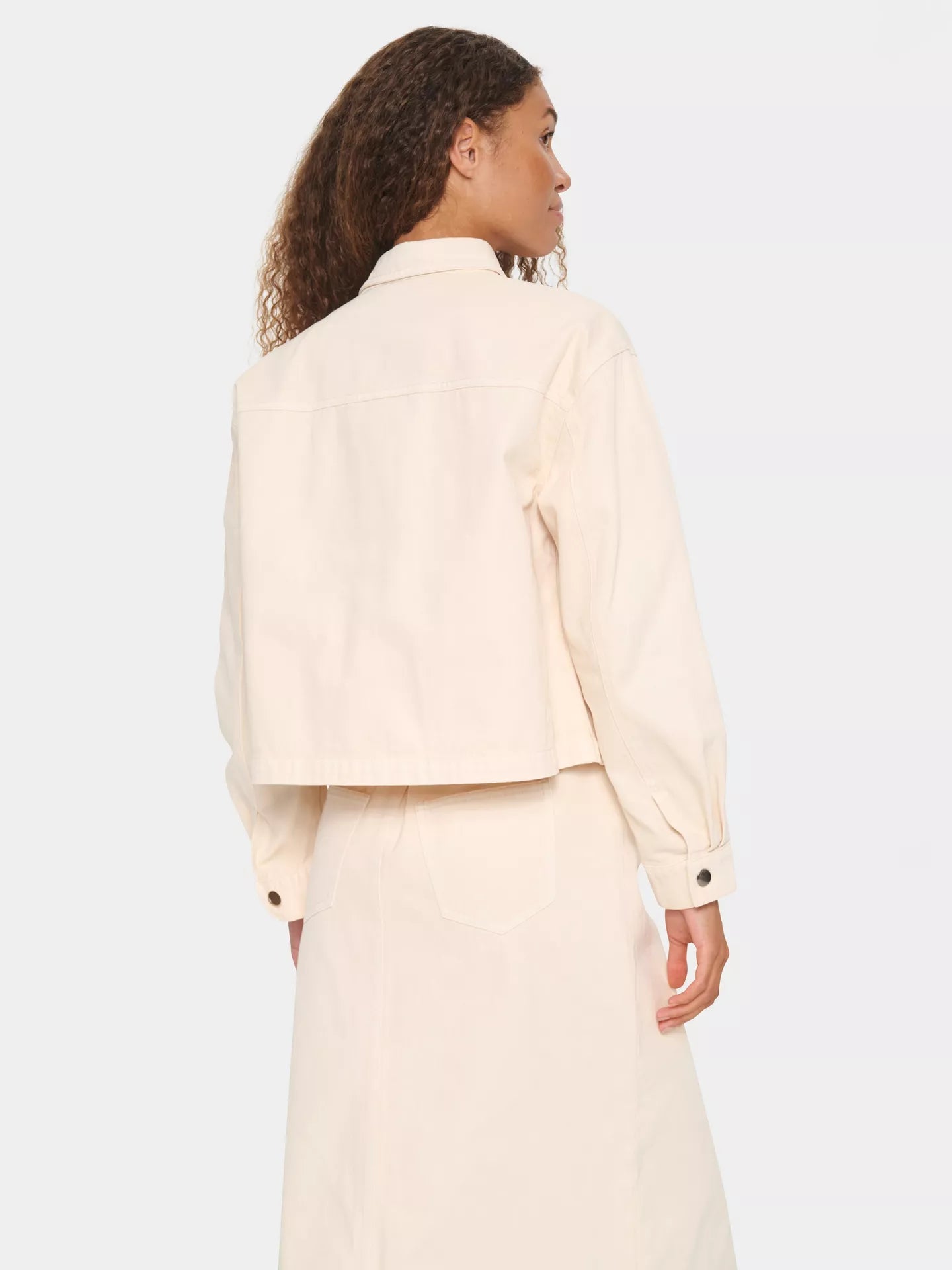 Saint Tropez Ilu Denim Jacket, Cream