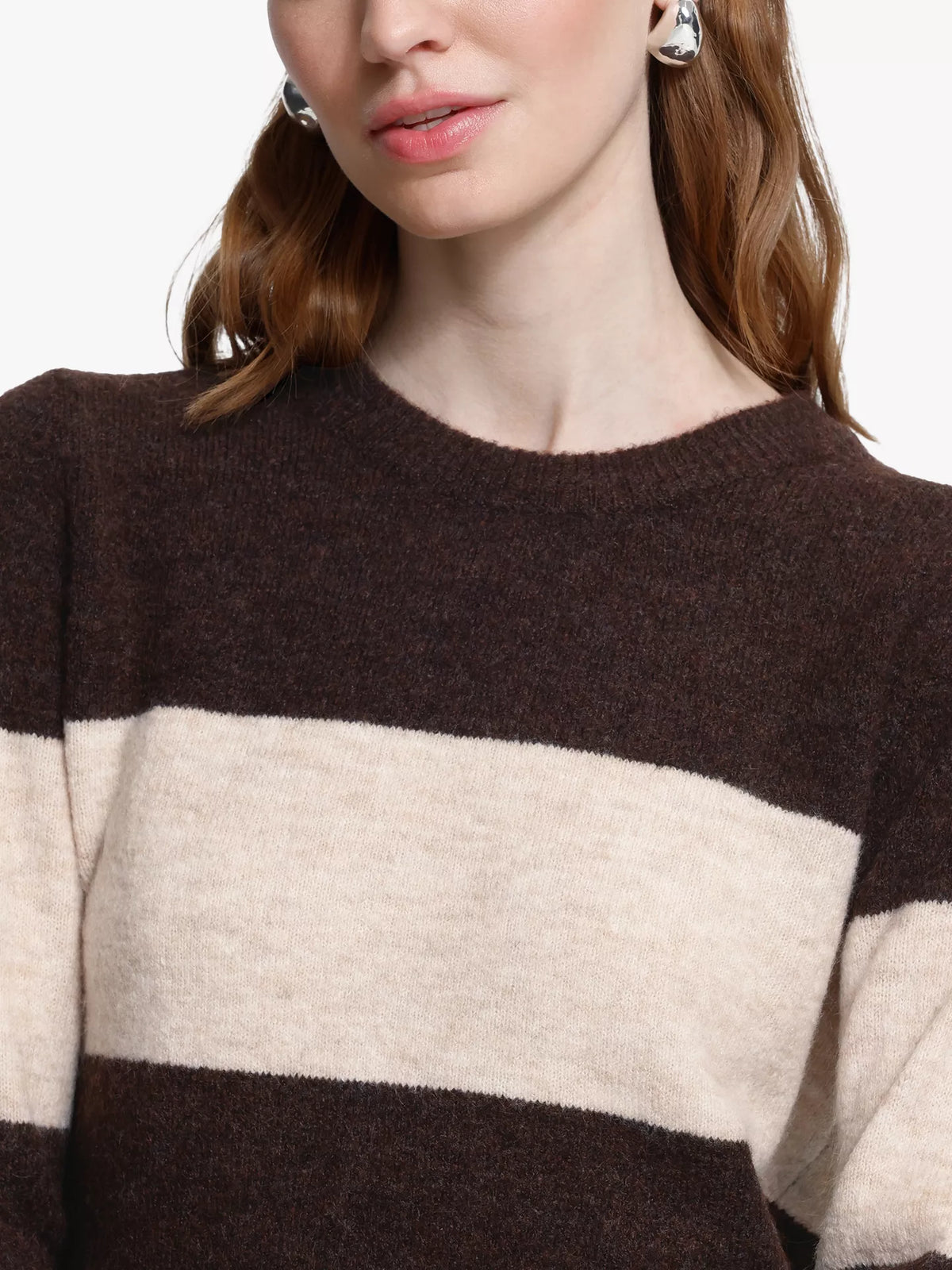 ICHI Ihedeen Stripe Crew Neck Jumper