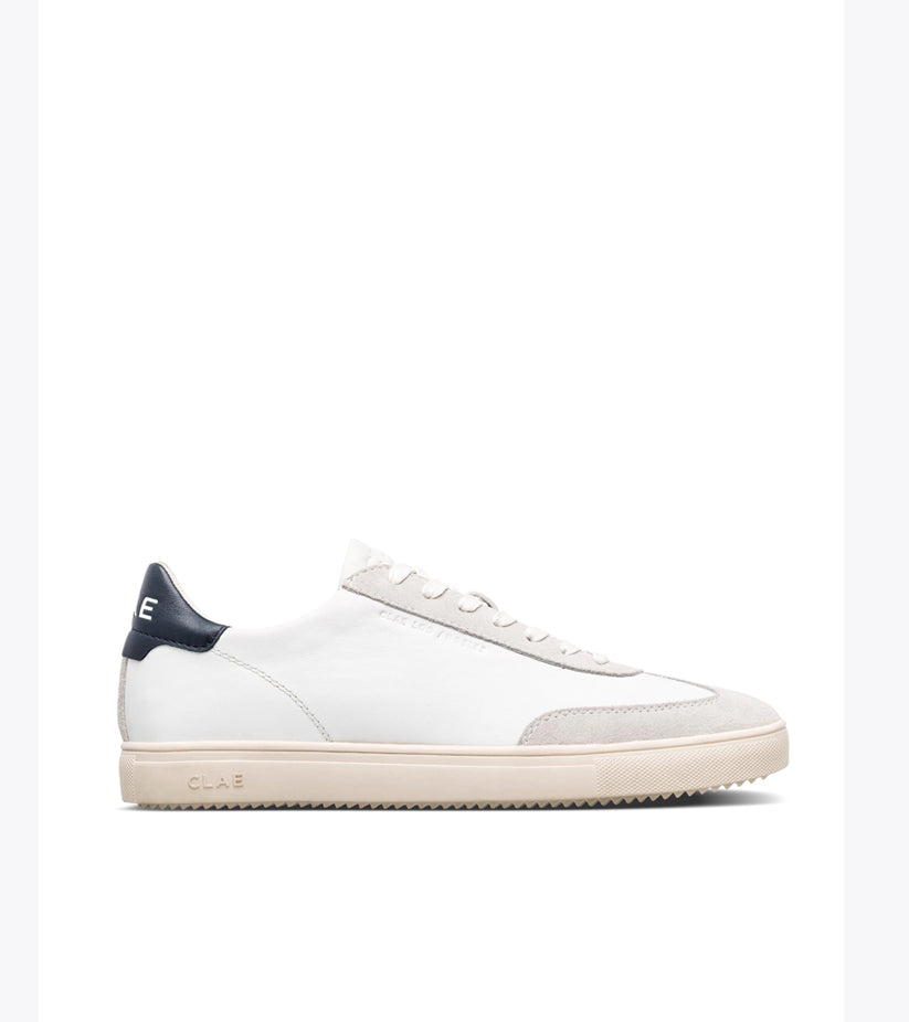 Clae Monroe White Leather Black