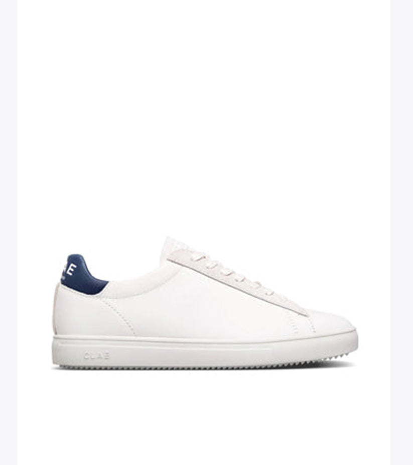 Clae Bradley White Leather Denim Blue