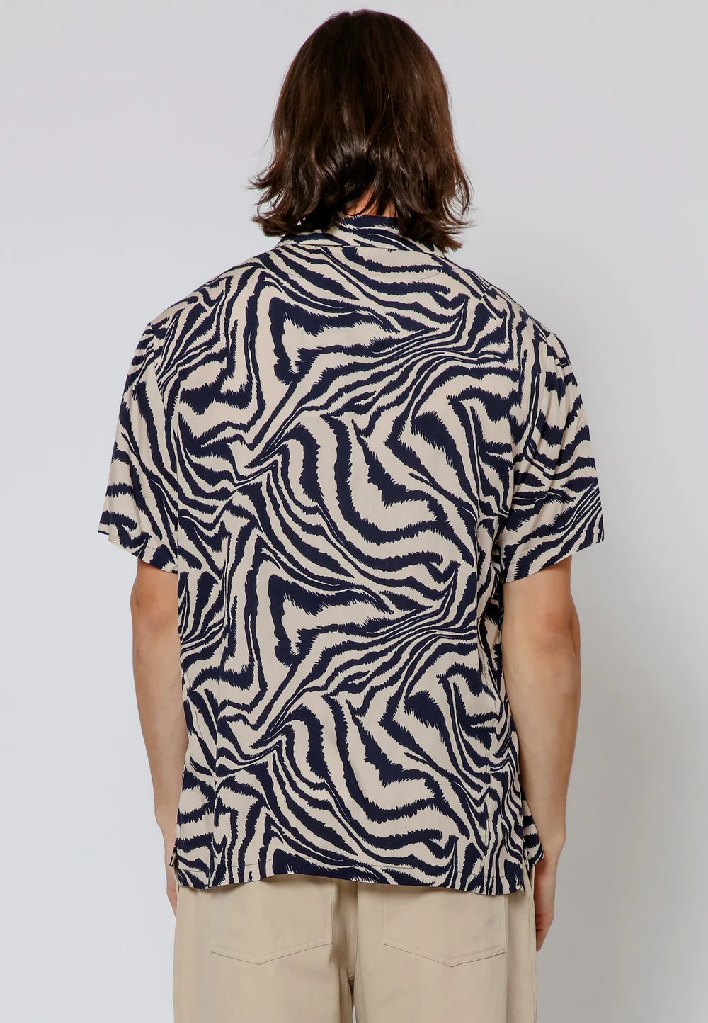 Men's Religion Zebra Printed Shirt Black/Brown