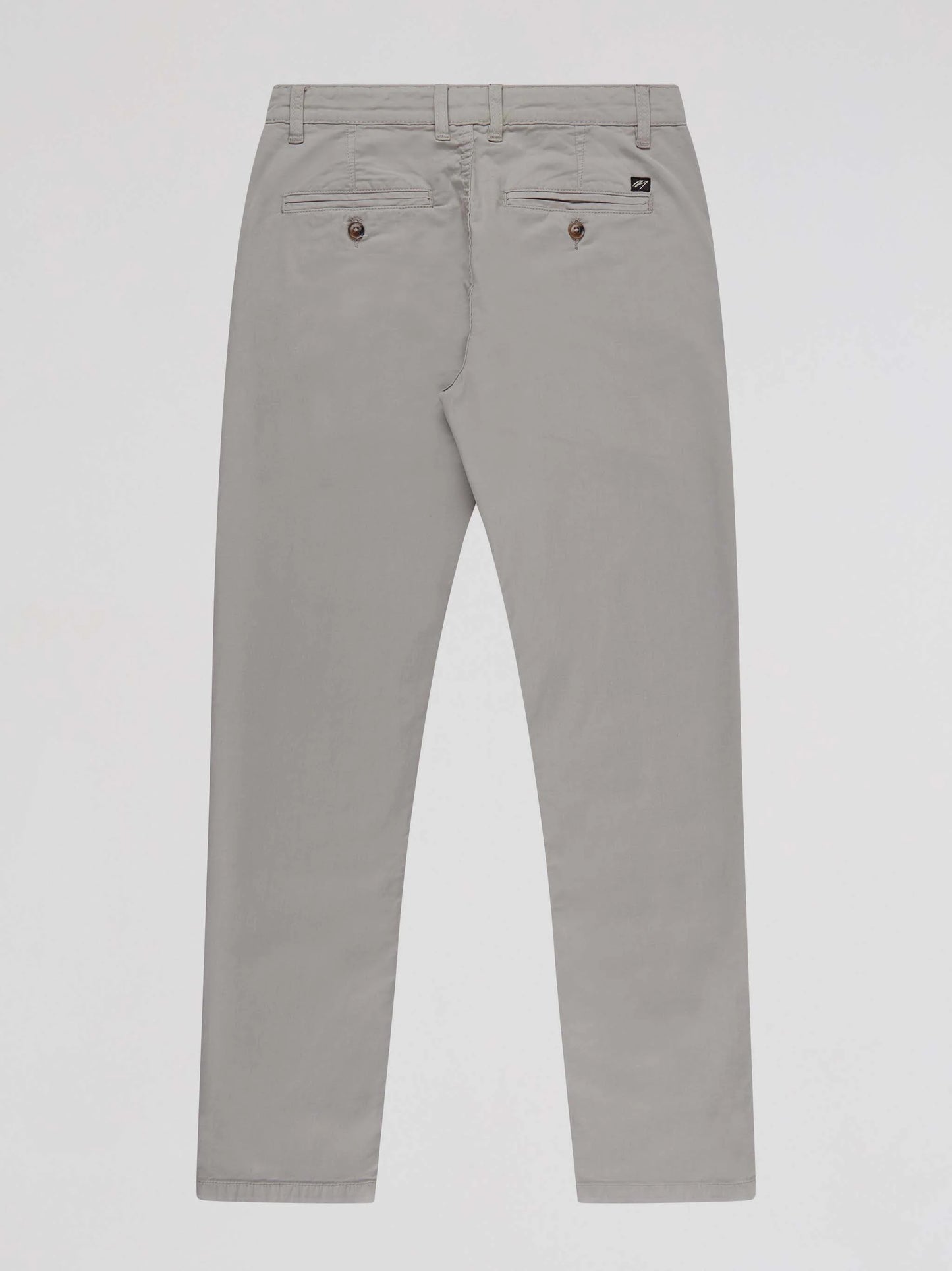 Mish Mash Slim Fit Mid Stretch Cotton Bromley Lt Grey Chino Trousers