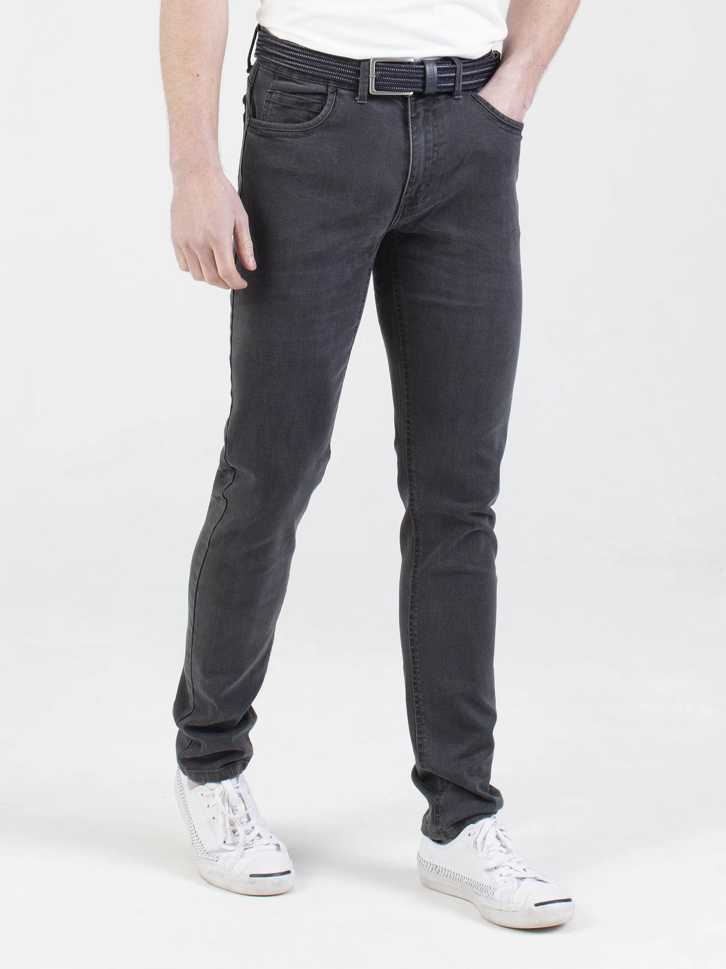 Mish Mash Slim Fit Mid Stretch Brushed Denim Hawker Grey Jeans