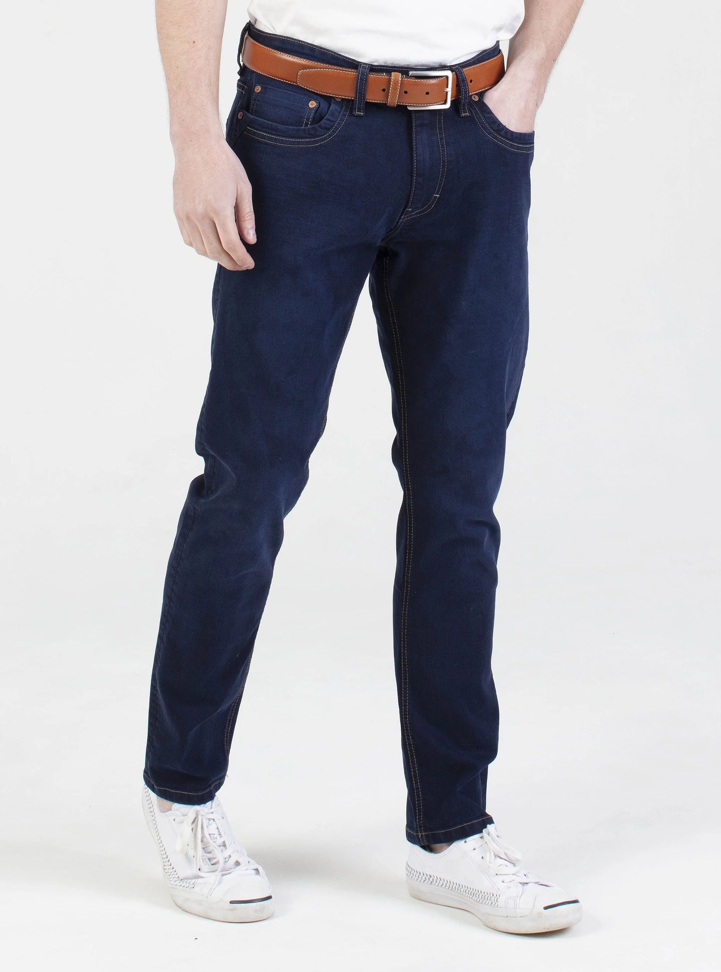 Mish Mash Tapered Fit Mid Stetch Alento Navy Jeans