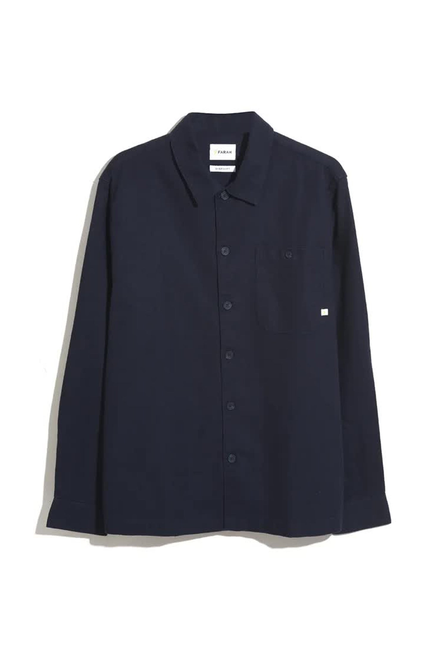 Farah Firmin Relaxed Fit Organic Cotton Long Sleeve Shirt / True Navy