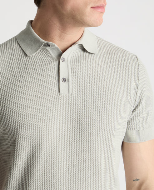 Remus Uomo Knitted Cotton Polo Shirt
