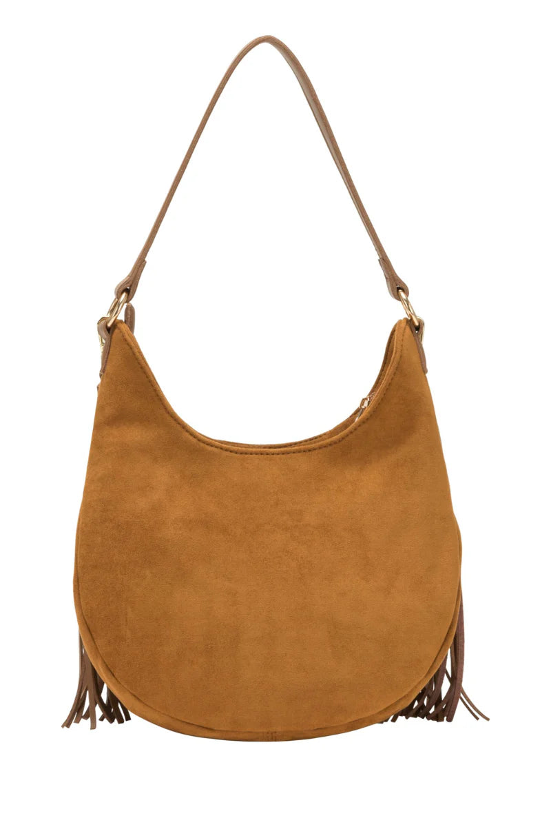 Every Other Medium Scoop Top Tassel Bag
