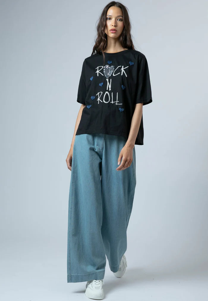 Religion Bella T-shirt Rock N Roll Black