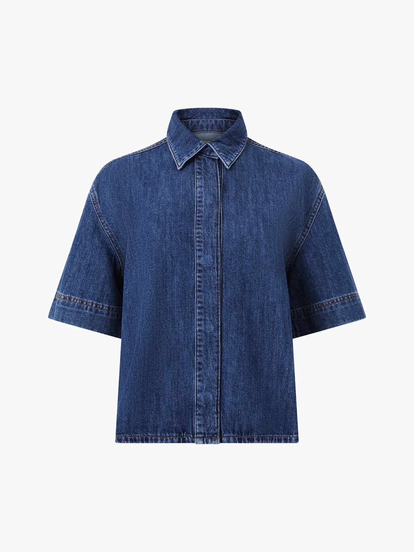 French Connection Finley Denim Short Sleeve Shirt