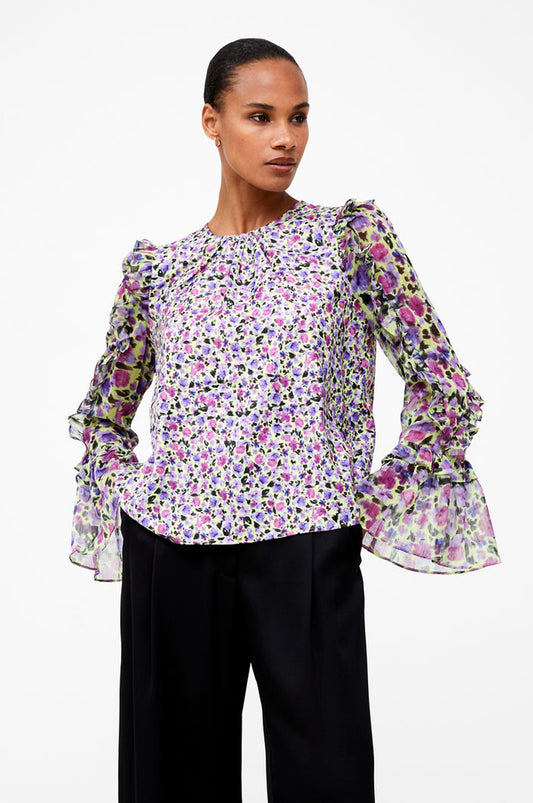French Connection Alezzia Ely Jacquard Mix Top