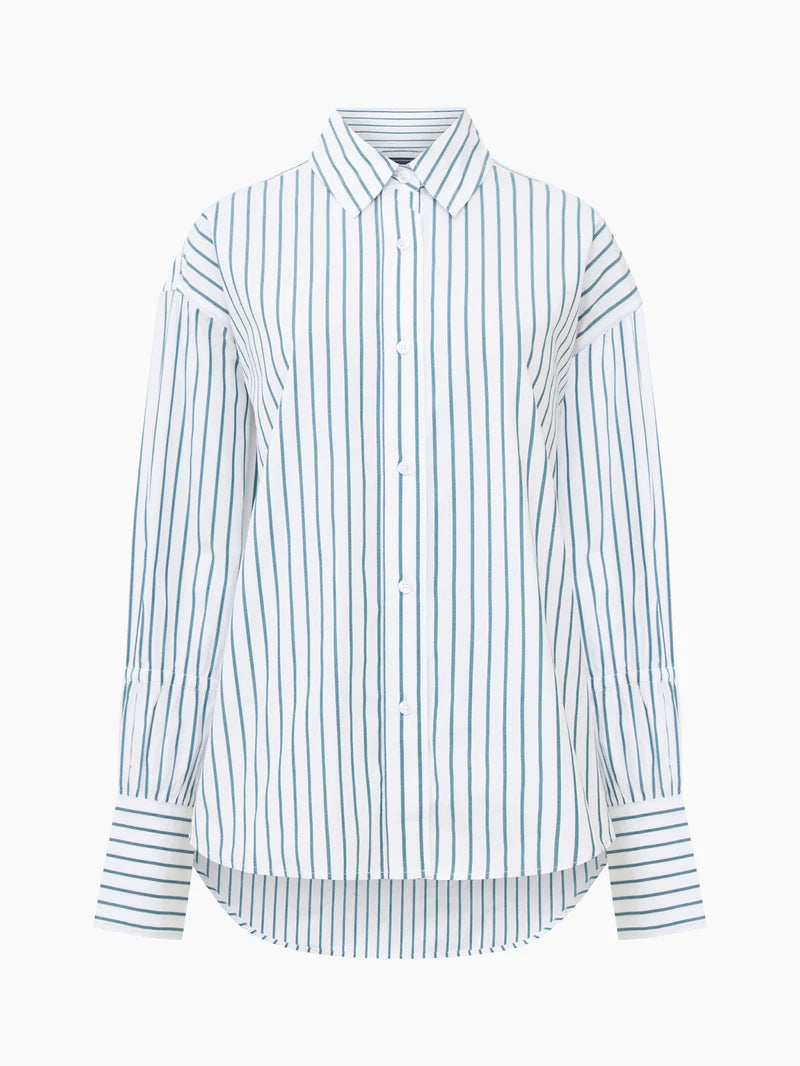 French Connection Rhodes Poplin Sleeve Detail Shirt