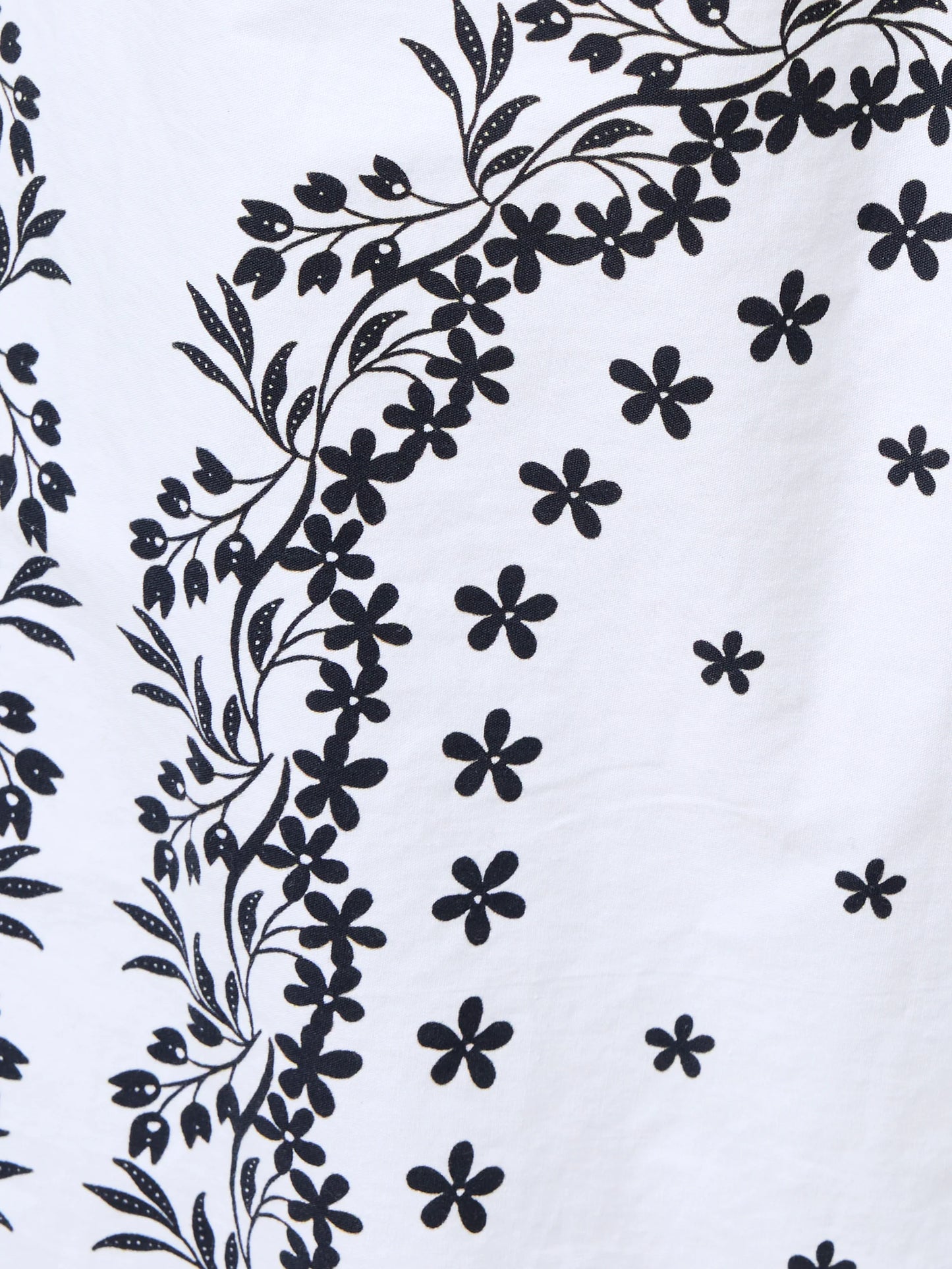 French Connection Cambria Cotton Floral Sleeve Tie Up Shirt