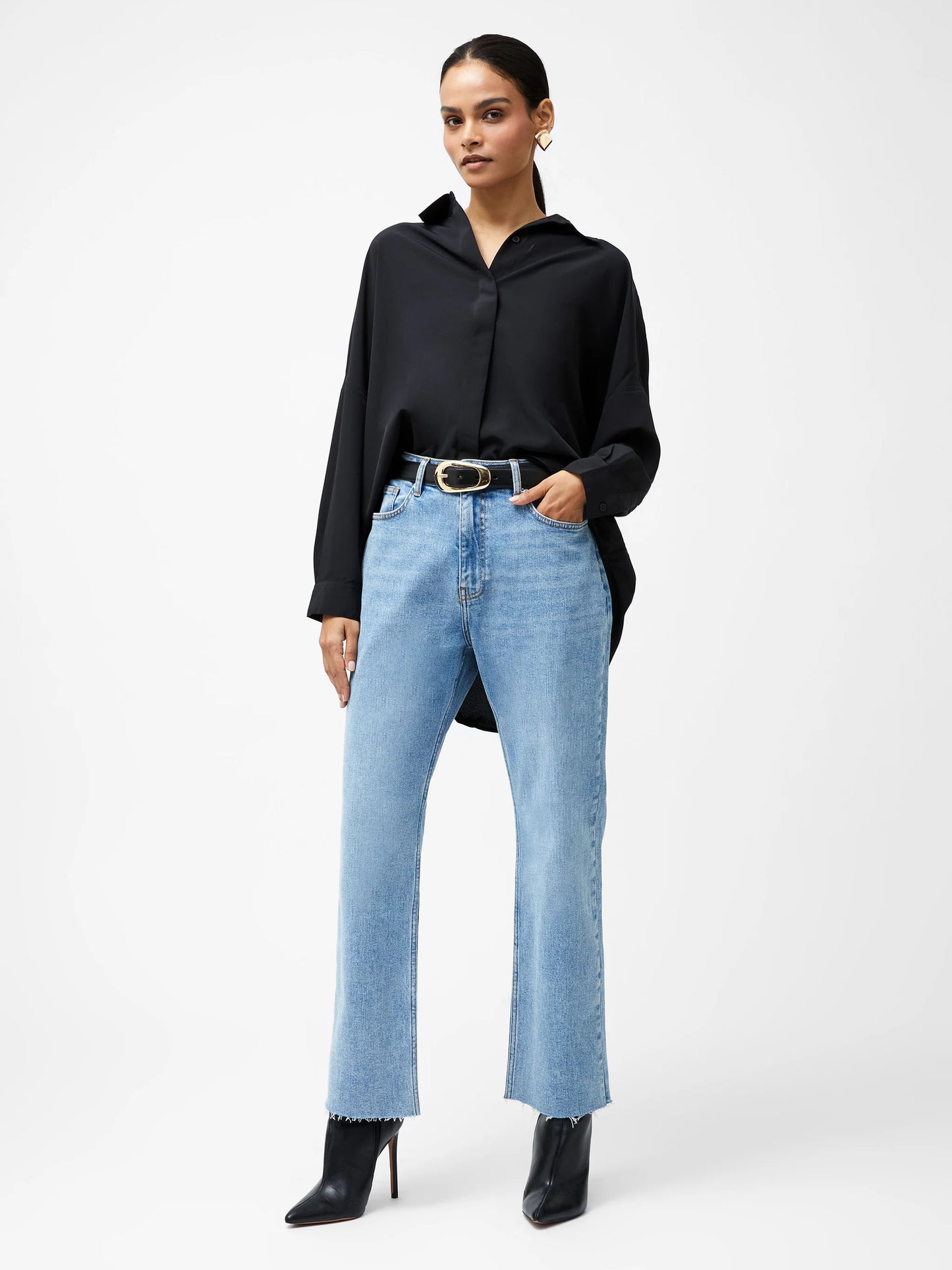 French Connection Elliot Denim Straight Leg Cropped Jeans 27 Inch
