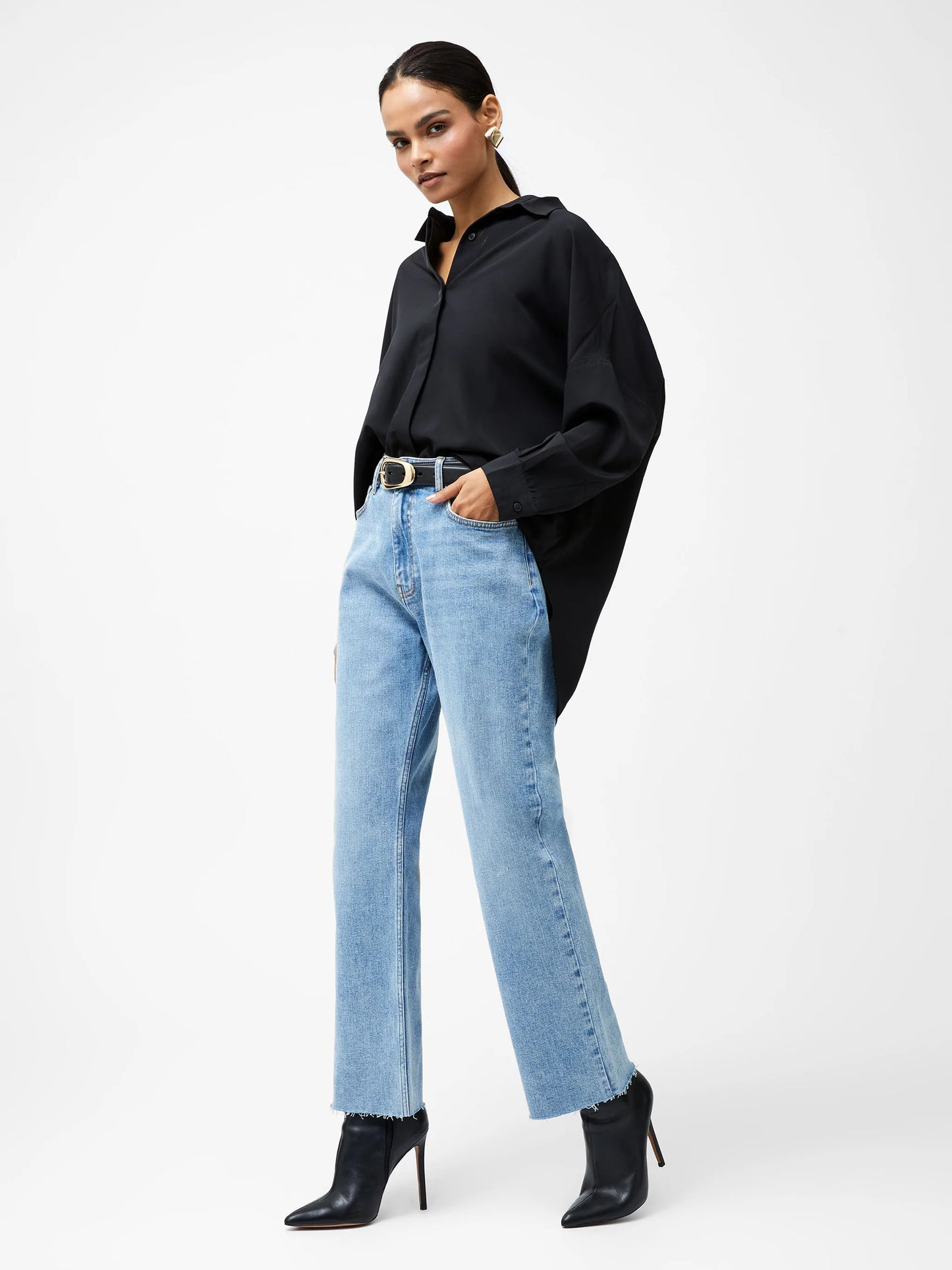 French Connection Elliot Denim Straight Leg Cropped Jeans 27 Inch