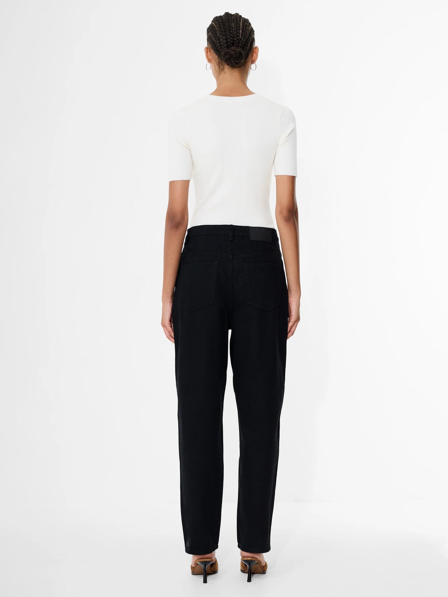 French Connection Loren Twill Denim Barrel Leg Jeans