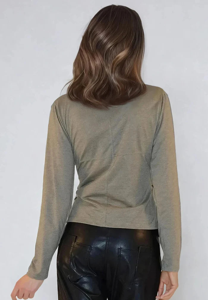 Religion Time Top Ls Grey Marl & Pine