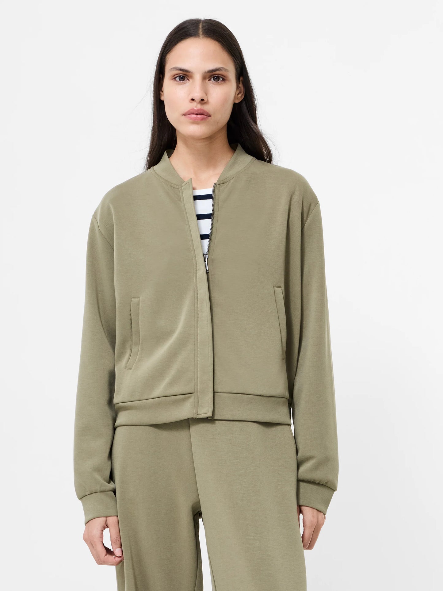 French Connection Wren Zip Through Bomber Jacket