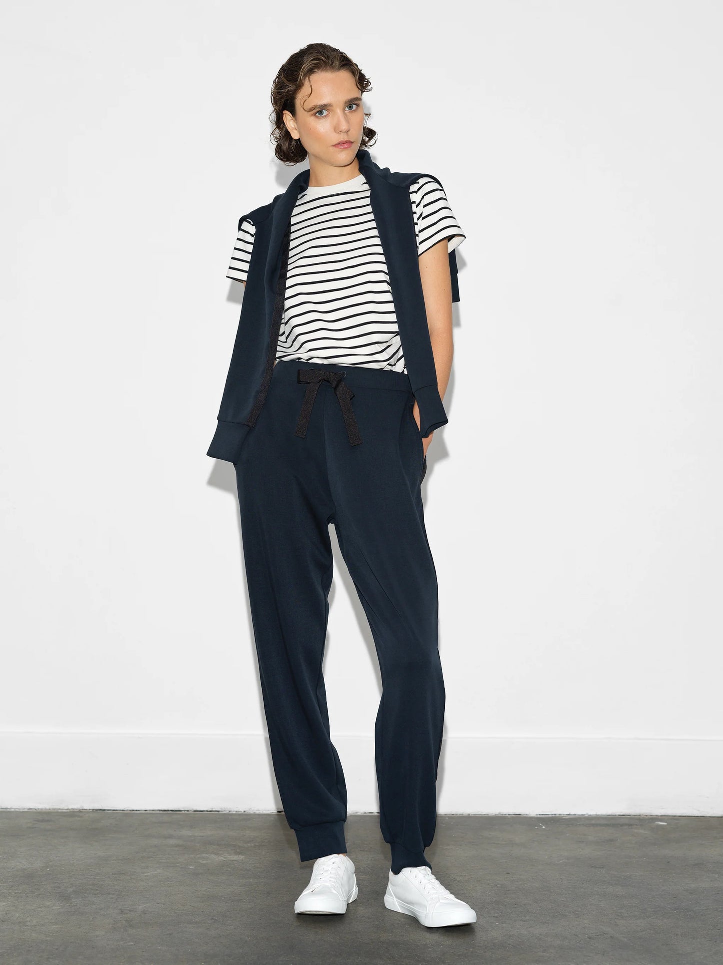 French Connection Wren Side Trim Tie Waist Trousers
