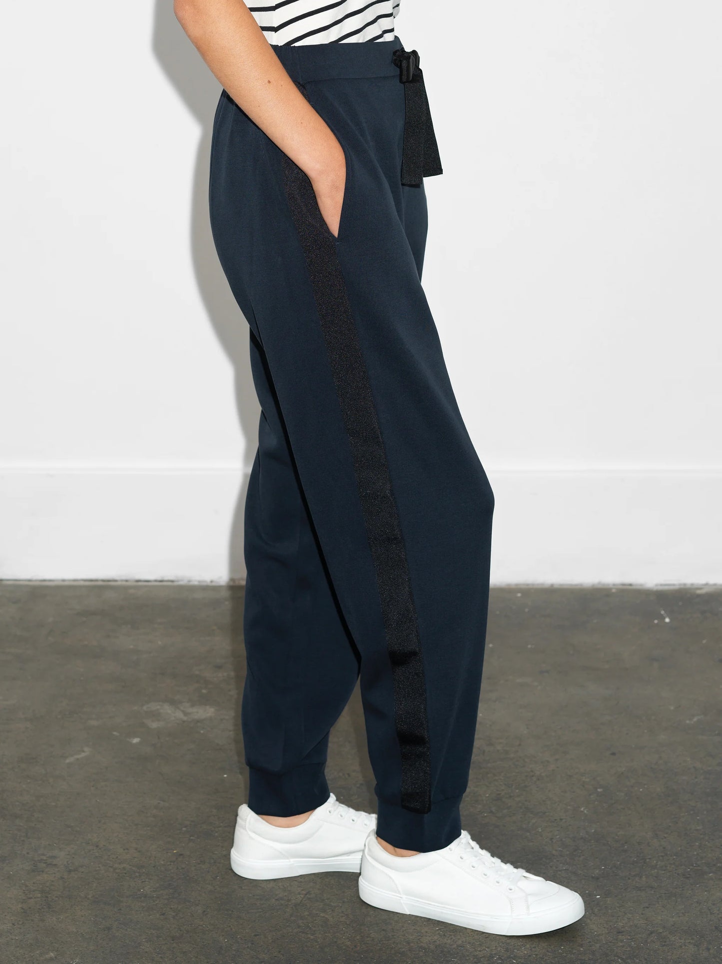 French Connection Wren Side Trim Tie Waist Trousers
