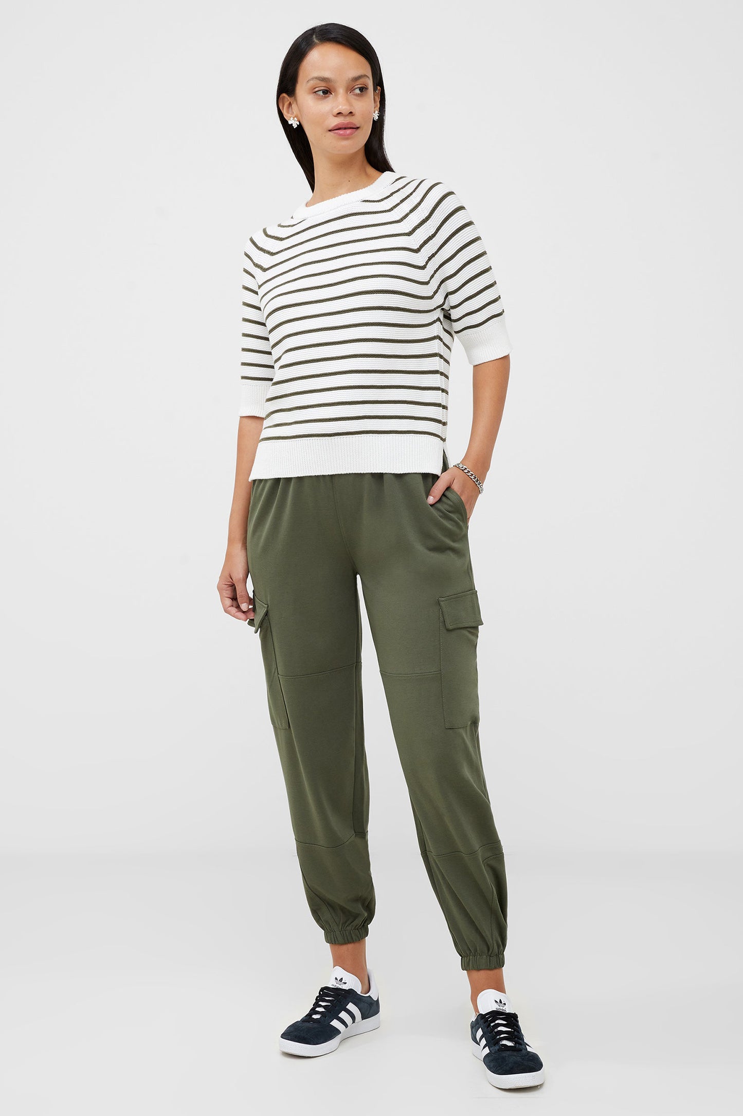 French Connection Lily Mozart Stripe Short Sleeve Jumper