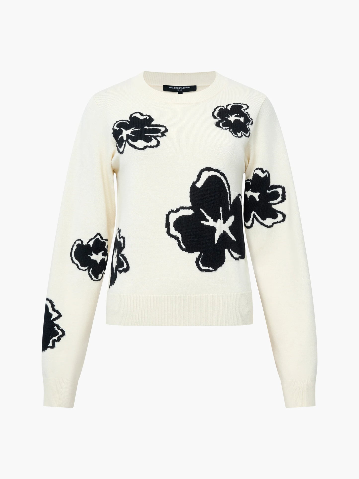 French Connection Paislee Floral Jacquard Jumper