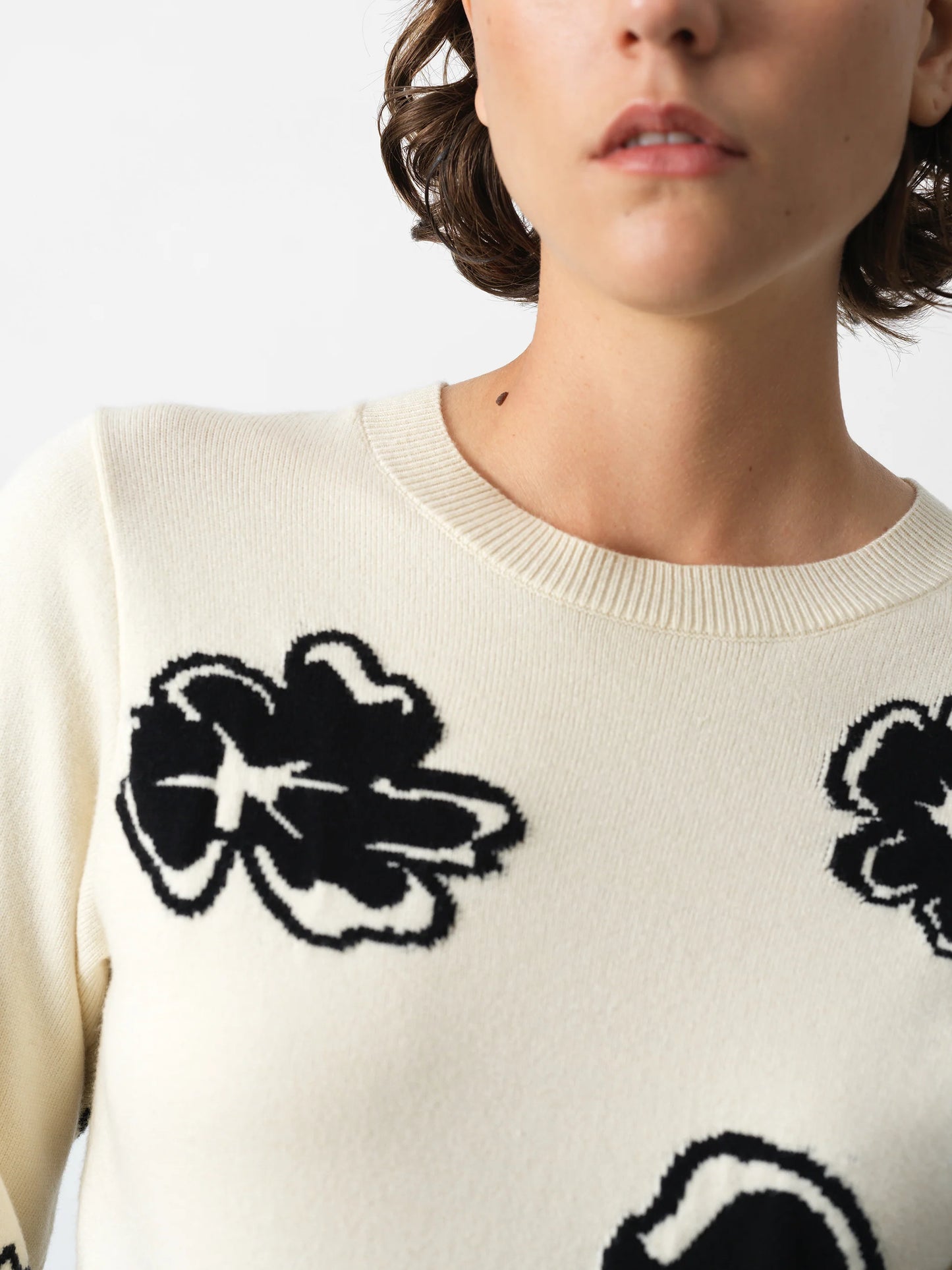 French Connection Paislee Floral Jacquard Jumper