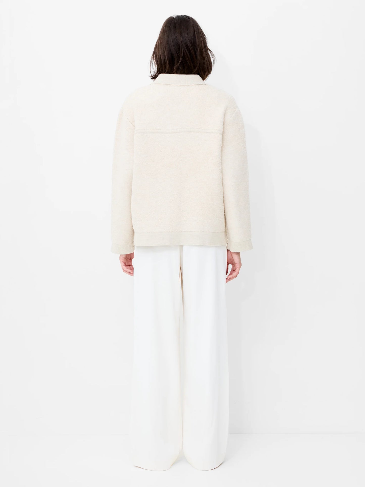 French Connection Ramira Long Sleeve Boucle Knit Jacket