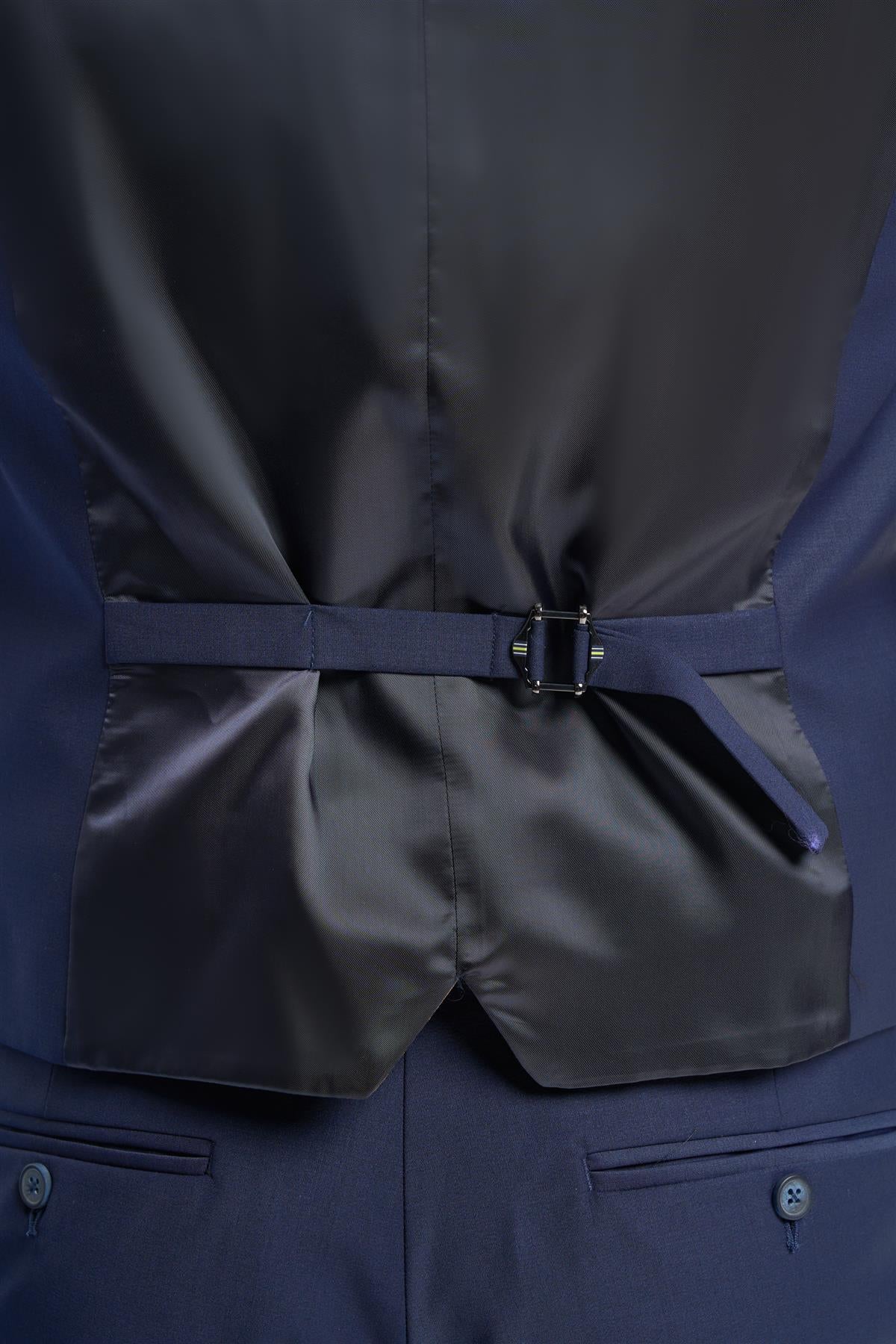 Cavani Bond Wool Rich Navy Waistcoat
