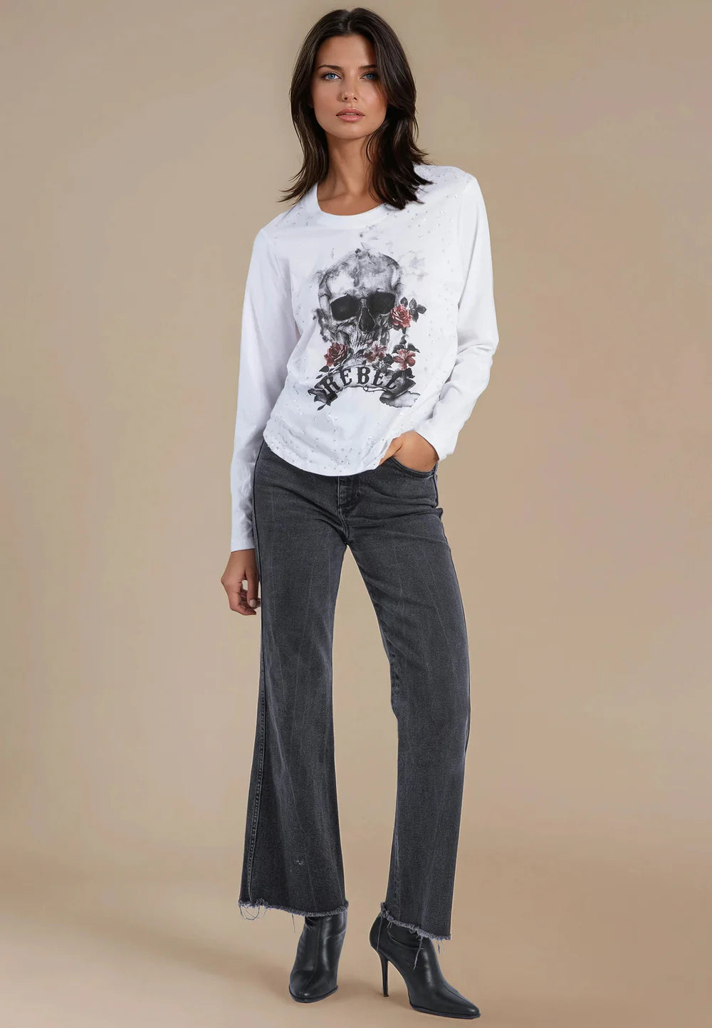 Religion Rebel Skull Graphic Tee