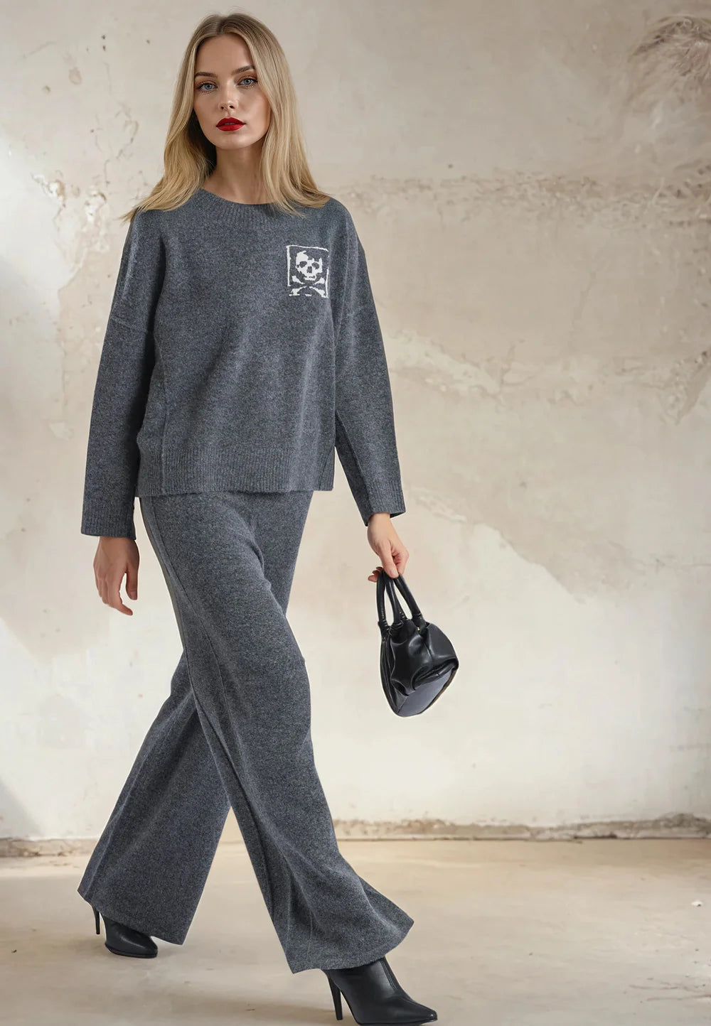 Religion Lucious Knitted Pant Charcoal