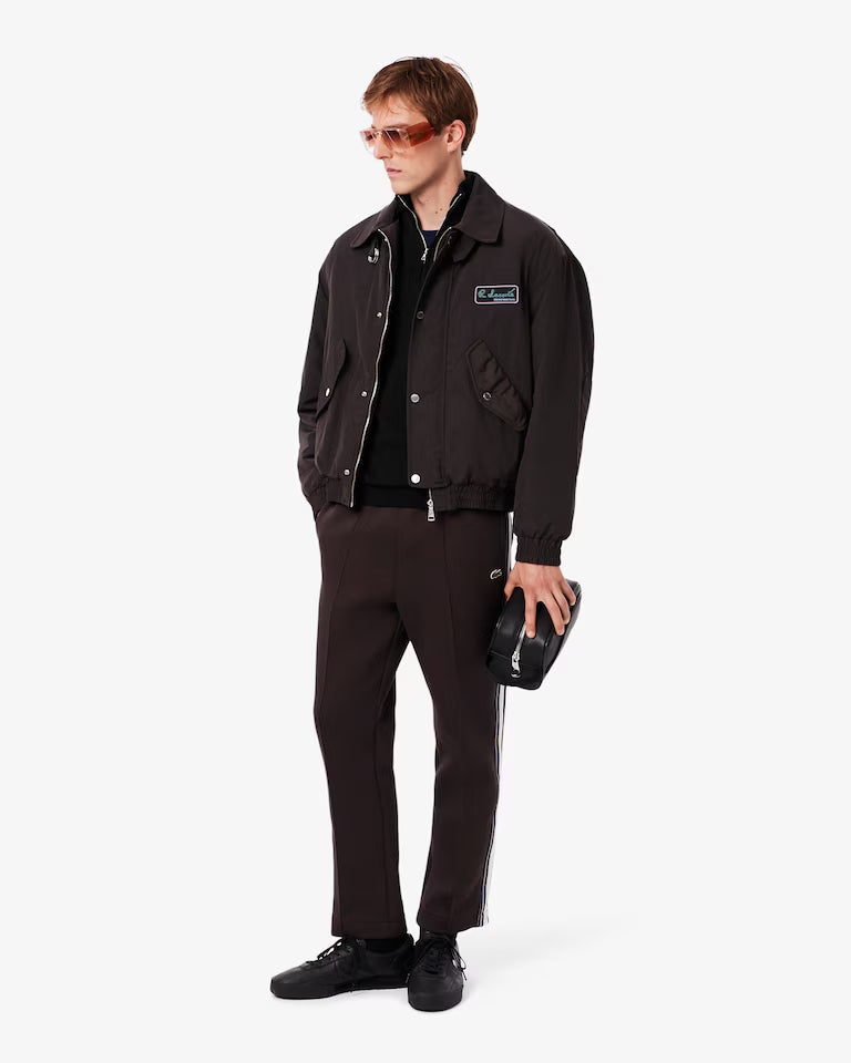 Lacoste High Zipped Neck Plain Cotton Sweater