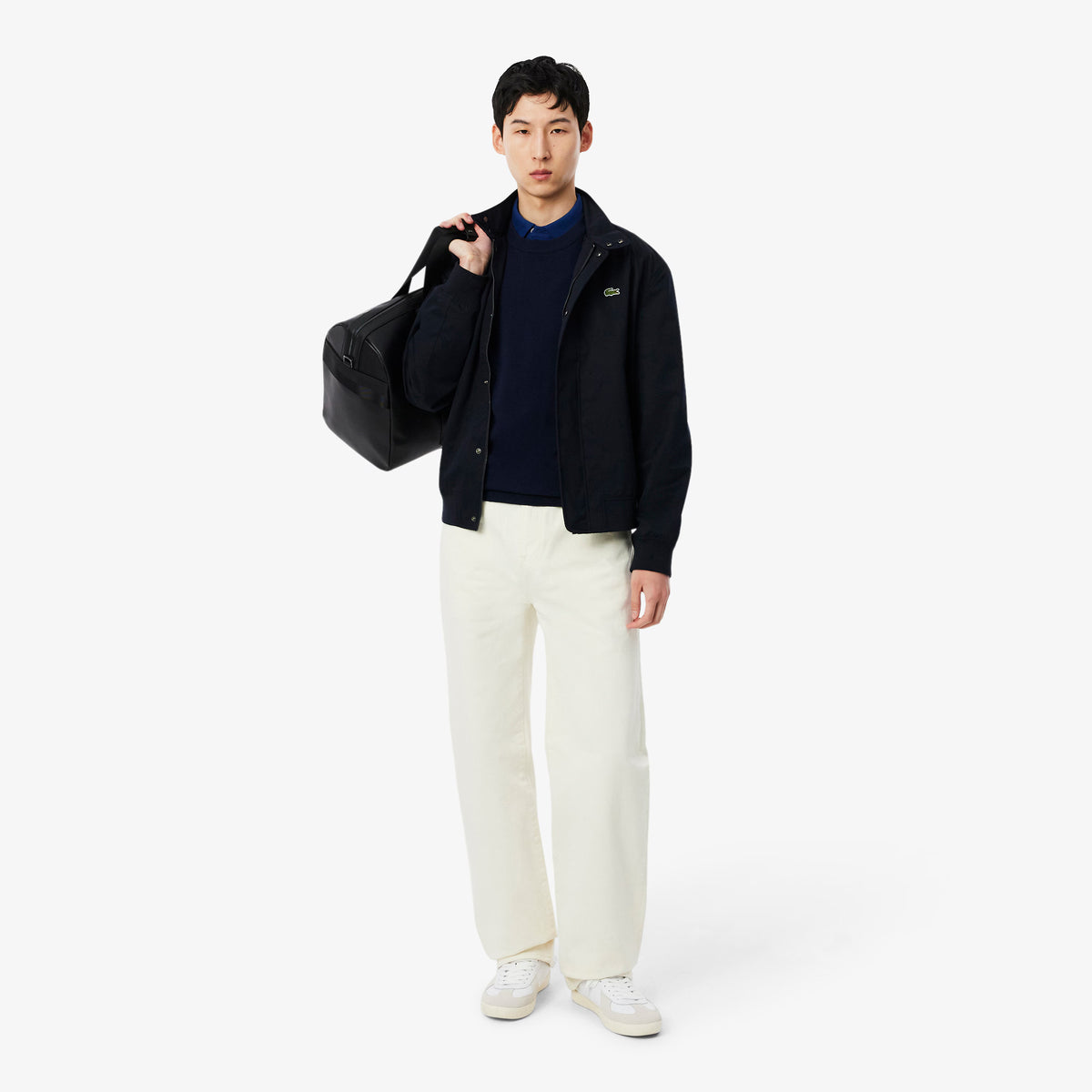 Lacoste Monochrome Crew Neck Cotton Sweater