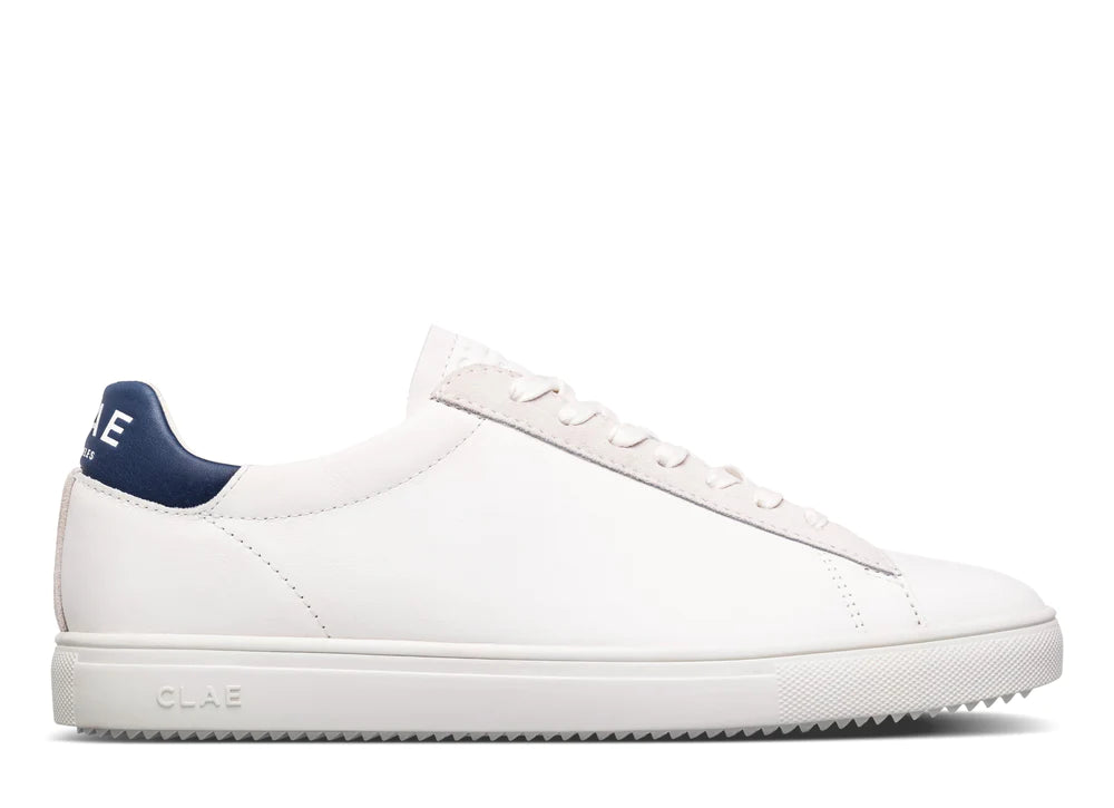 Clae Bradley White Leather Denim Blue