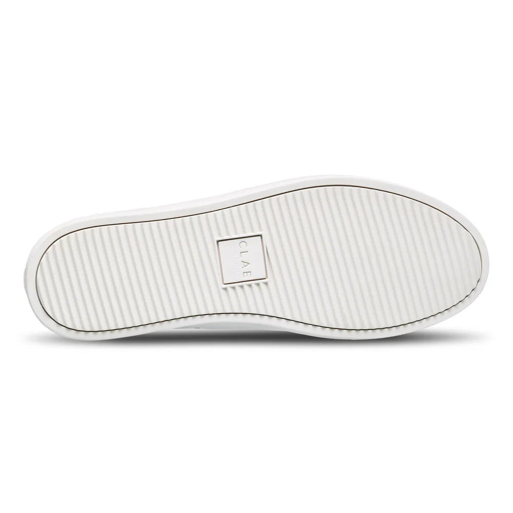 Clae Bradley White Leather Denim Blue