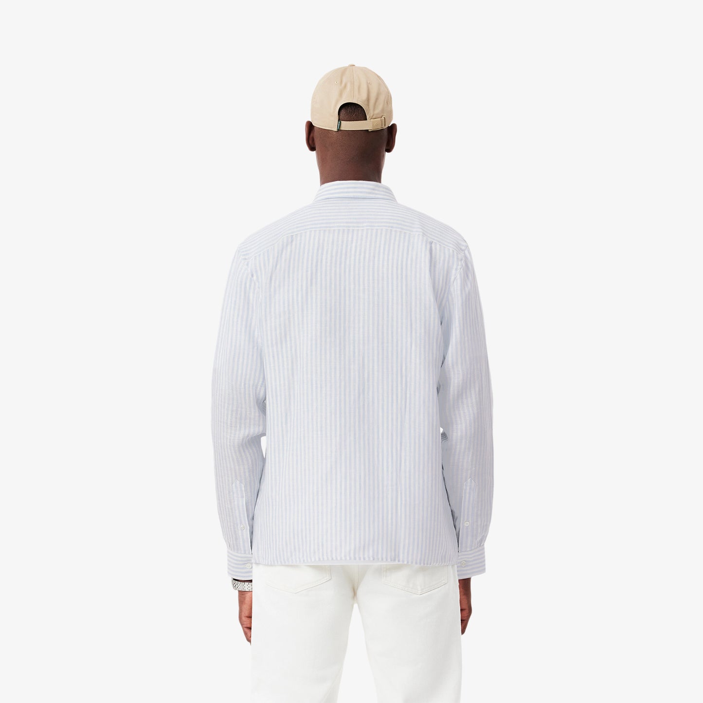 Lacoste Regular Fit Striped Linen Shirt