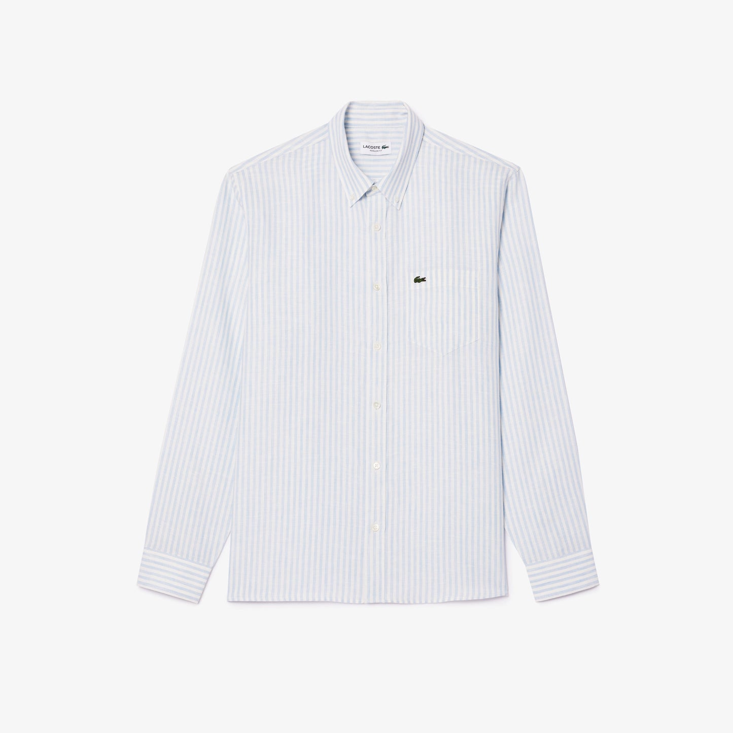 Lacoste Regular Fit Striped Linen Shirt