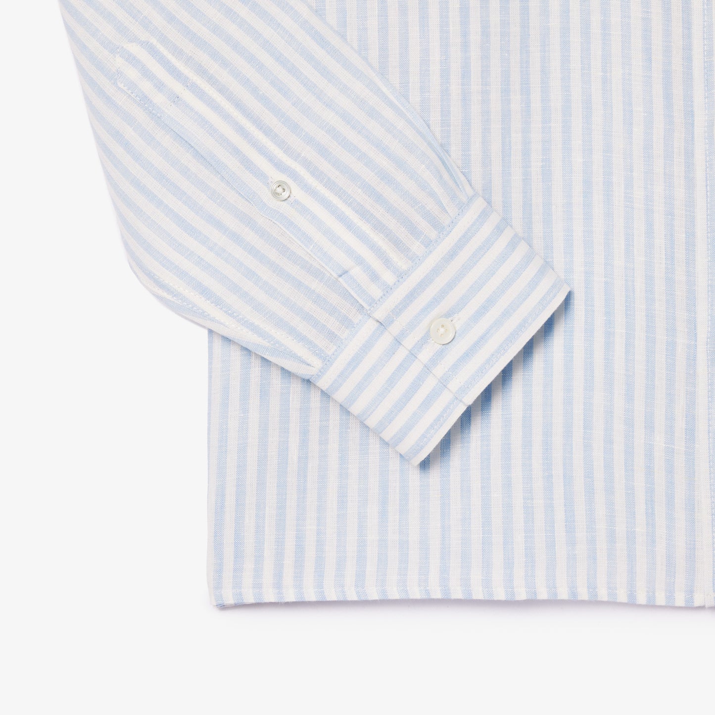 Lacoste Regular Fit Striped Linen Shirt