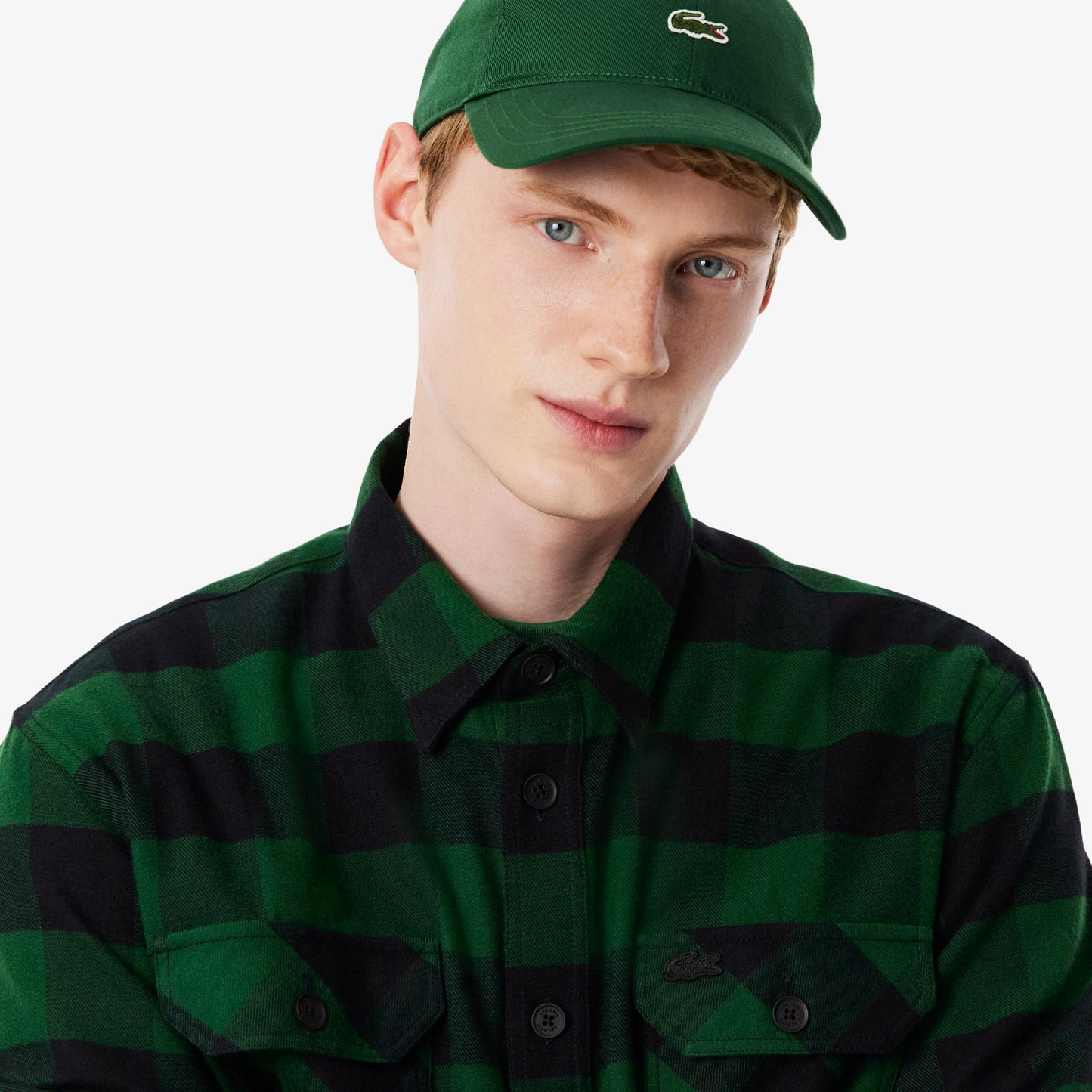 Lacoste Oversized Cotton Plaid Overshirt
