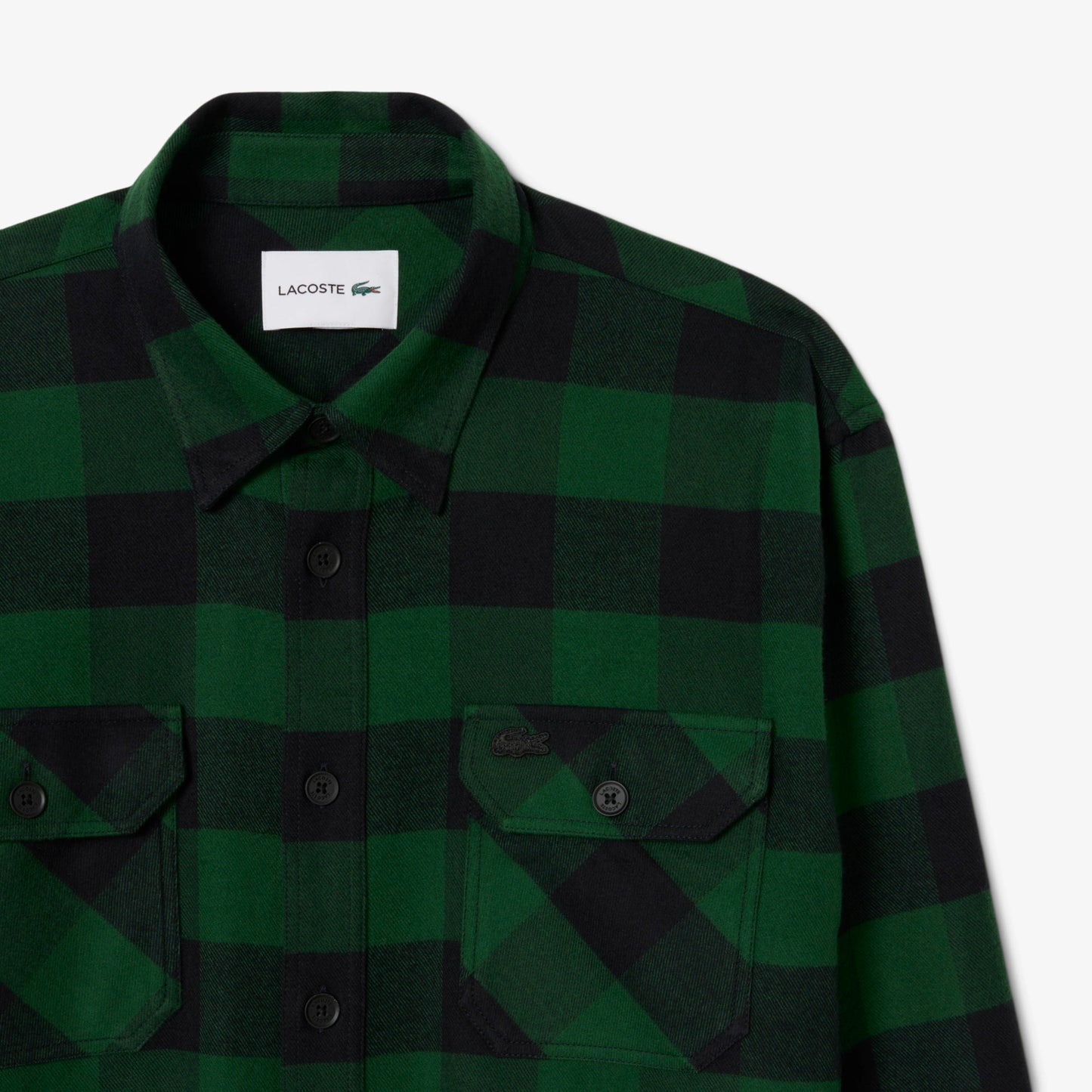 Lacoste Oversized Cotton Plaid Overshirt