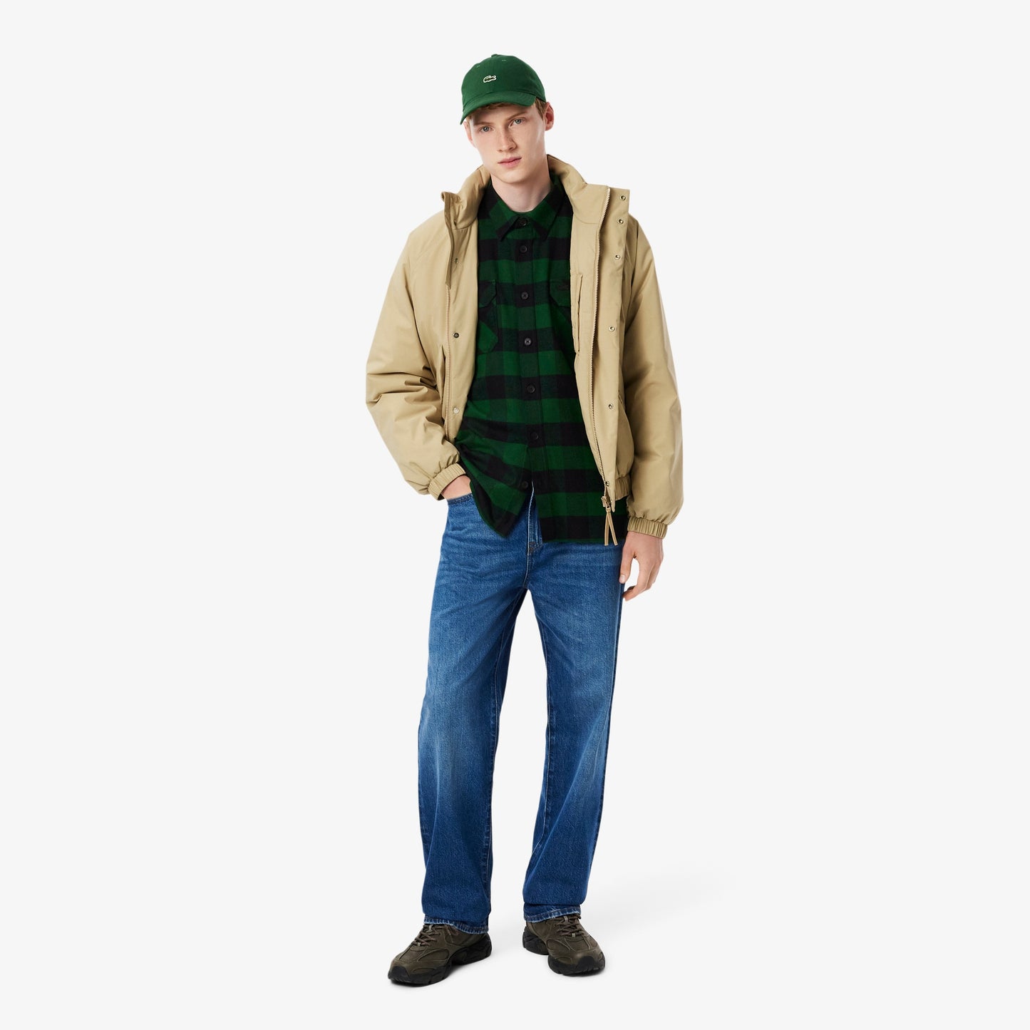 Lacoste Oversized Cotton Plaid Overshirt