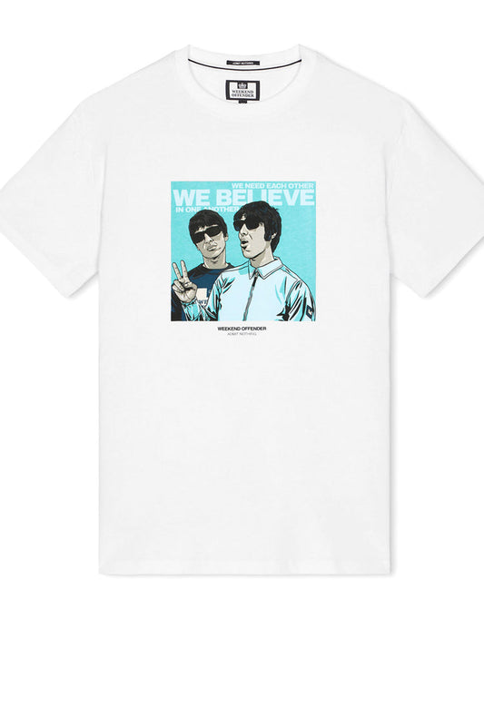 Weekend Offender Believe Graphic T-Shirt White