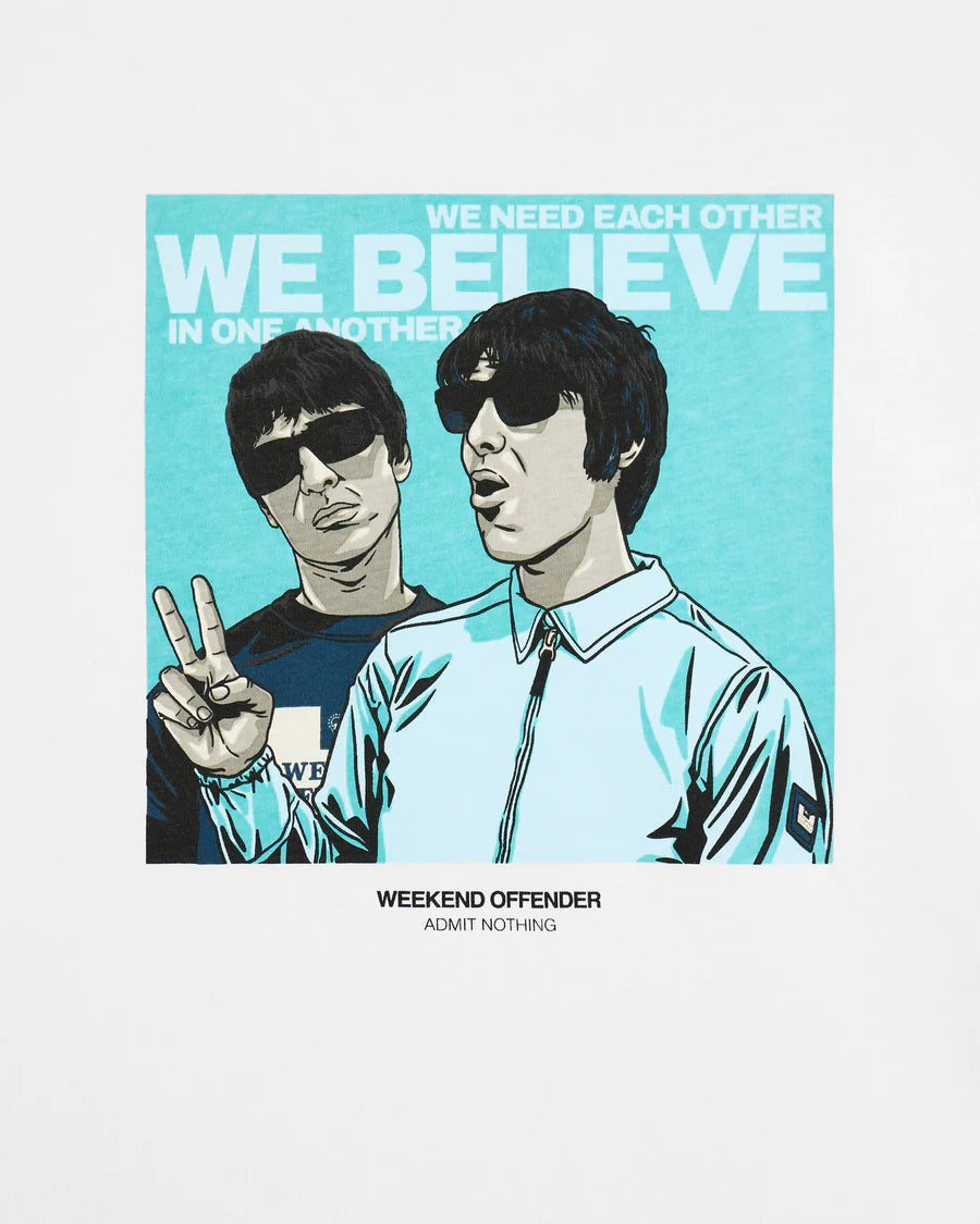 Weekend Offender Believe Graphic T-Shirt White