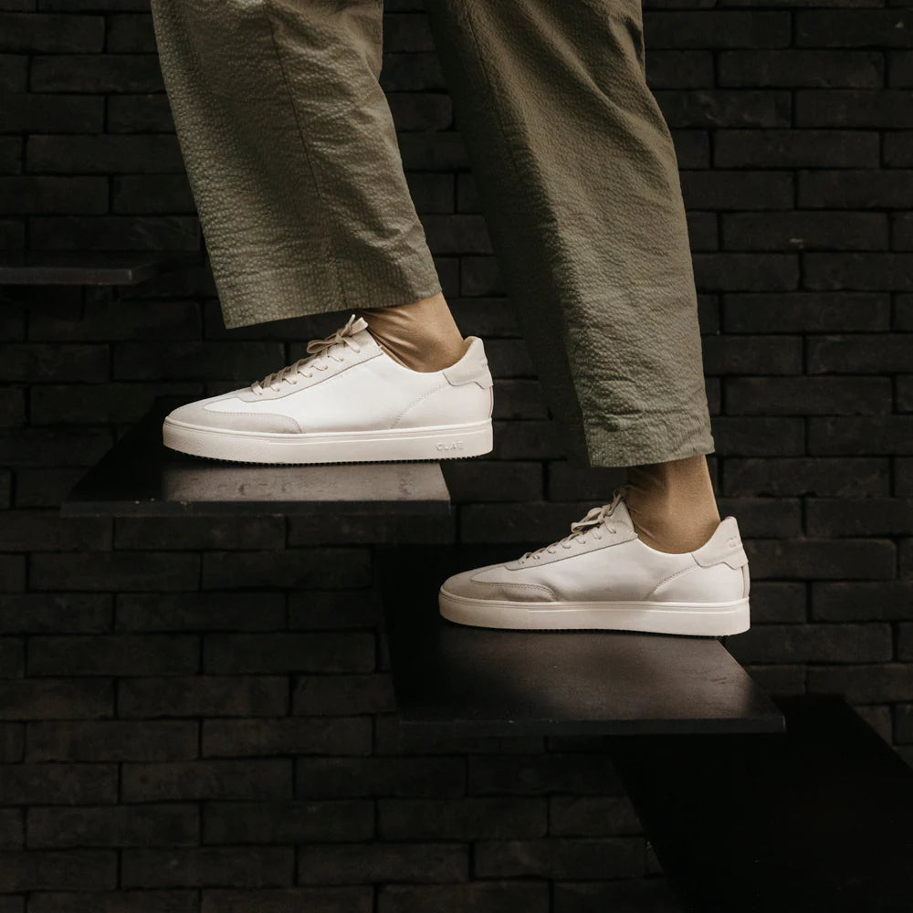 Clae DEANE Triple Off-White Leather