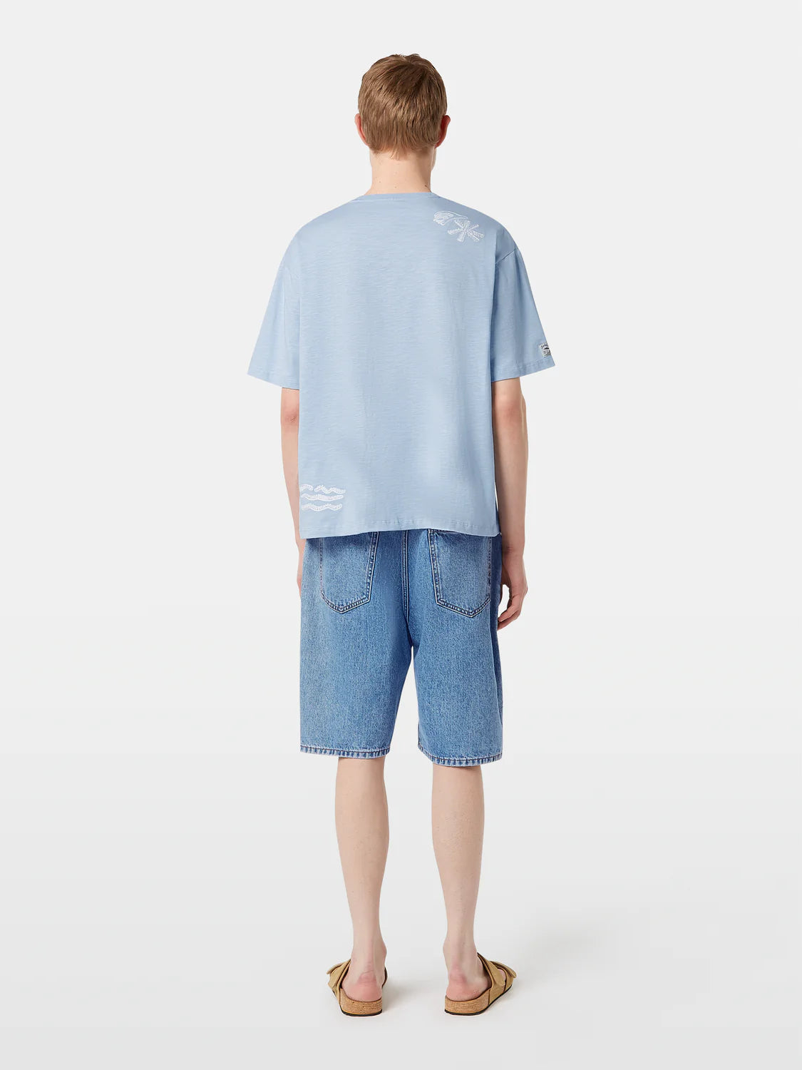 Scotch and Soda Loose fit slub embroidery T-shirt