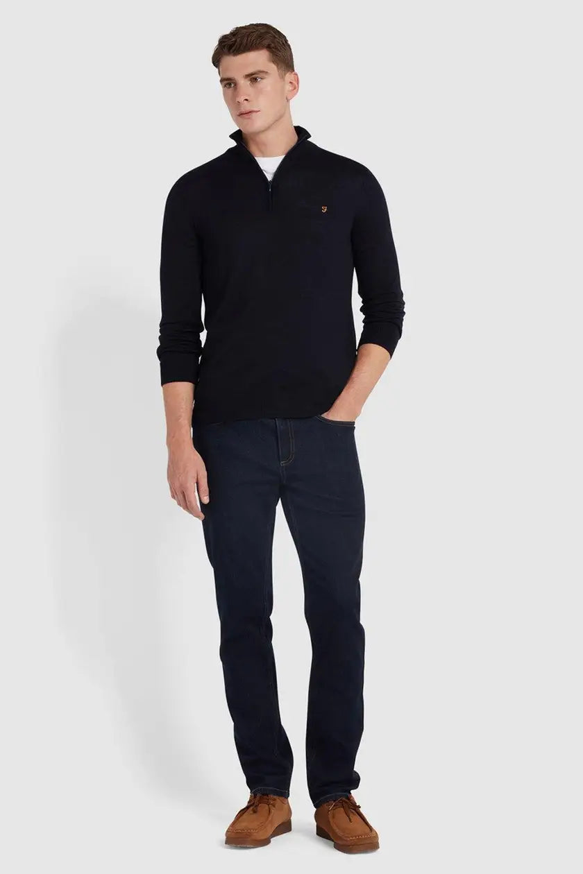 Farah Redchurch Merino Wool Quarter Zip Jumper