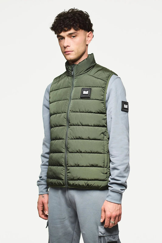 Weekend Offender Gacha Padded Gilet Black Forest Green