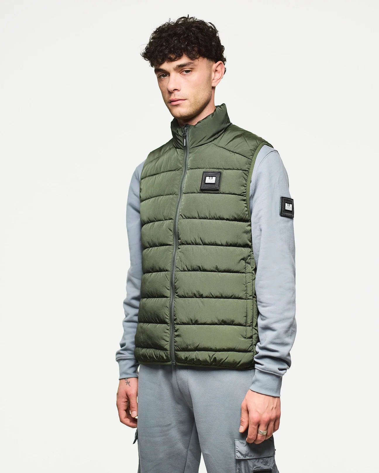 Weekend Offender Gacha Padded Gilet Black Forest Green