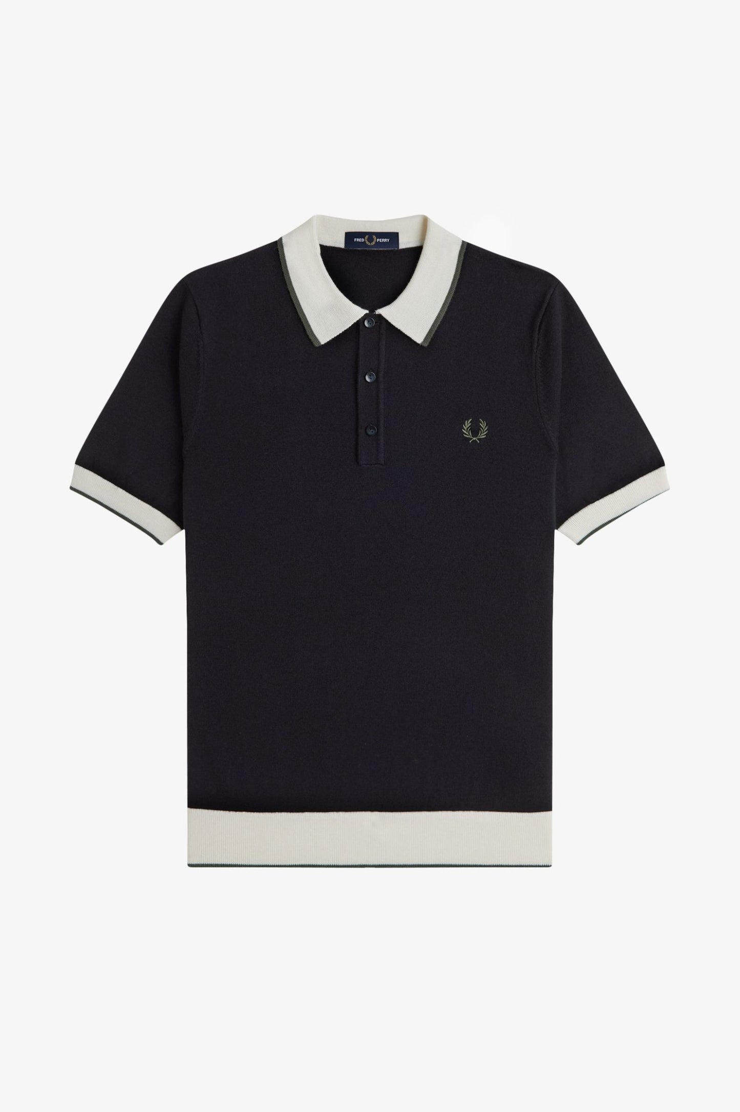 Fred Perry Contrast Tipped Knitted Shirt