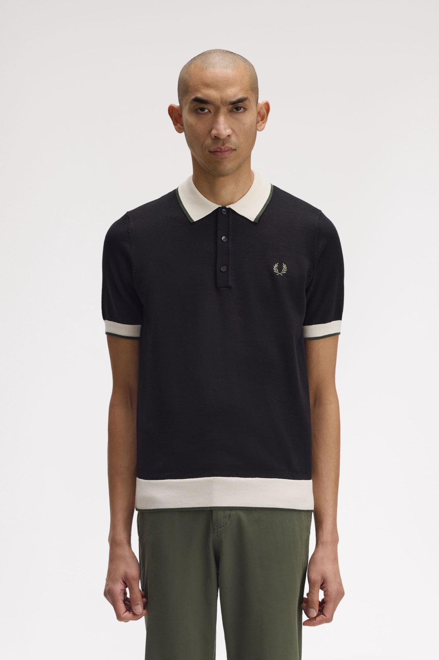 Fred Perry Contrast Tipped Knitted Shirt