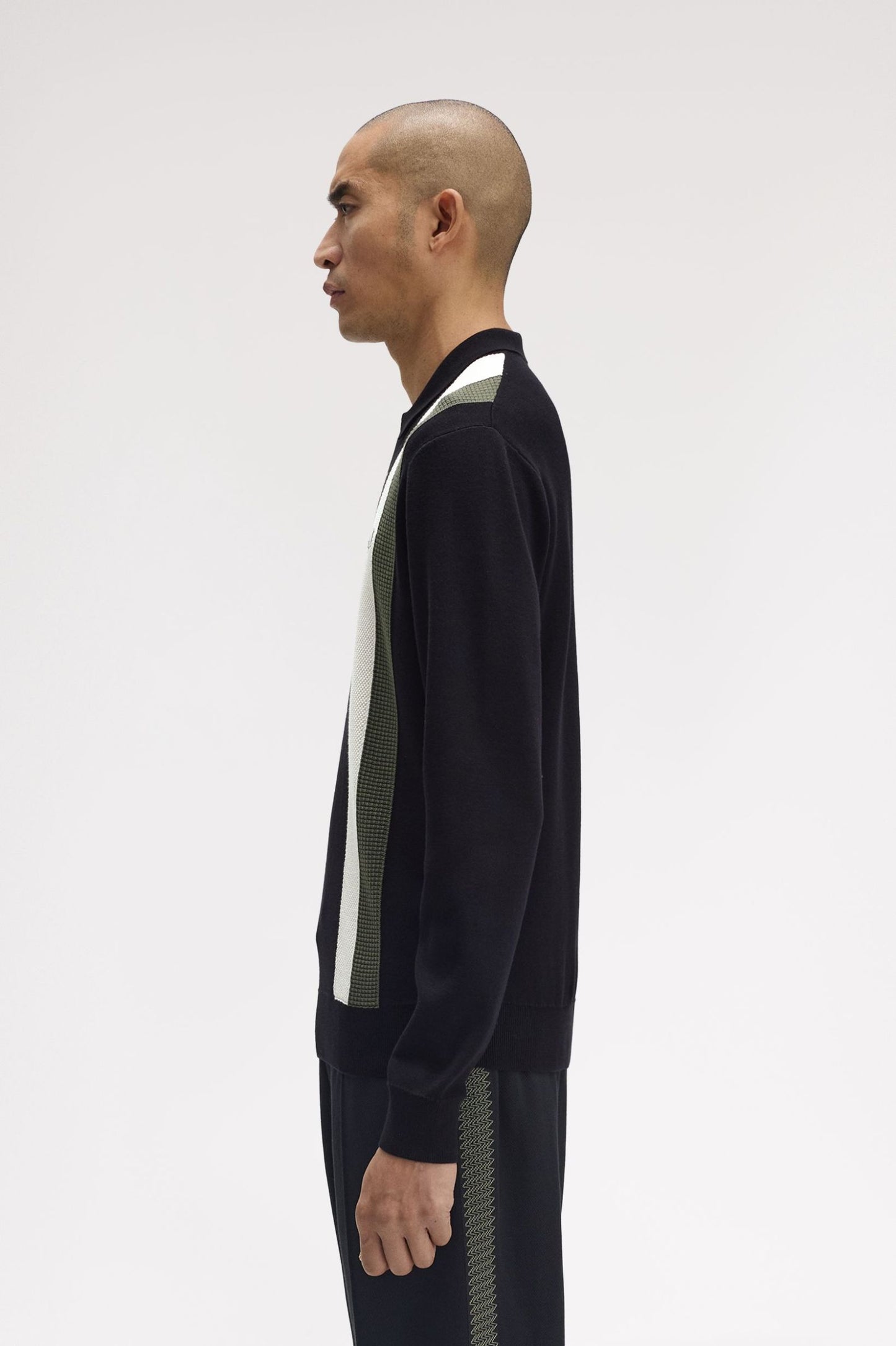 Fred Perry Multi Texture Ls Knitted Shirt K1354